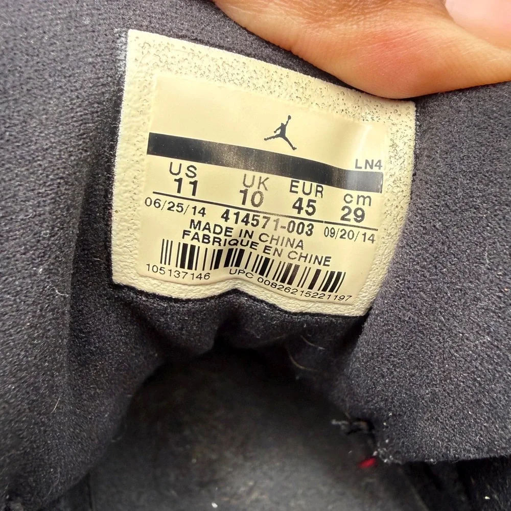 Jordan 13 Retro Dirty Bred Mens Size 11 Black Gym Red Basketball‎ Shoes
